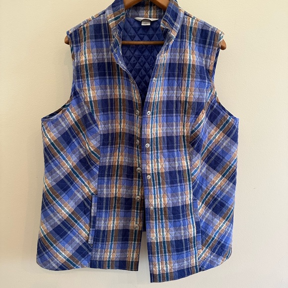 Church banks plaid quilted vest - Picture 2 of 6